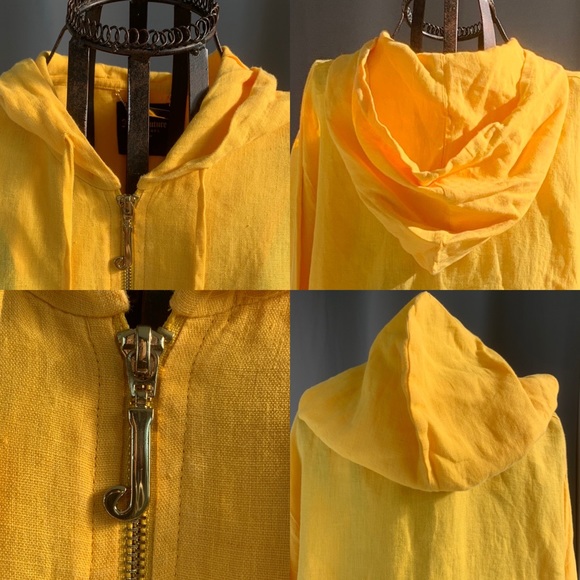 Juicy Couture Washed Linen Hooded Jacket - Picture 3 of 11